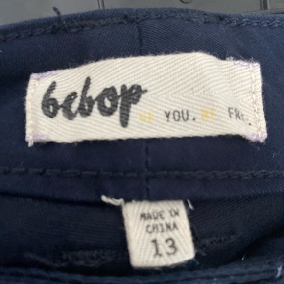 Bebop navy blue khaki wide leg work /uniform pant - Picture 16 of 16